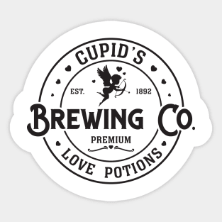 Cupid's Brewing Valentine's Day Sticker